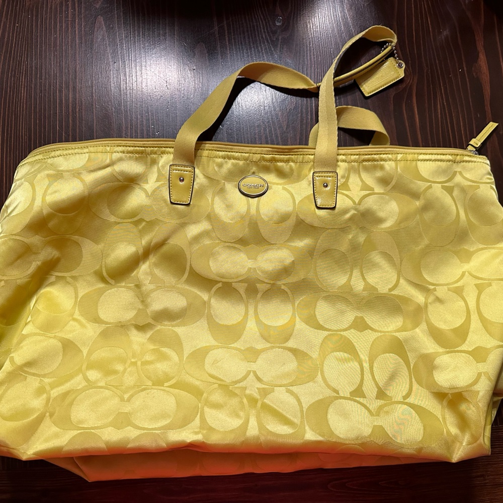 Coach Vibrant Yellow Tote Bag